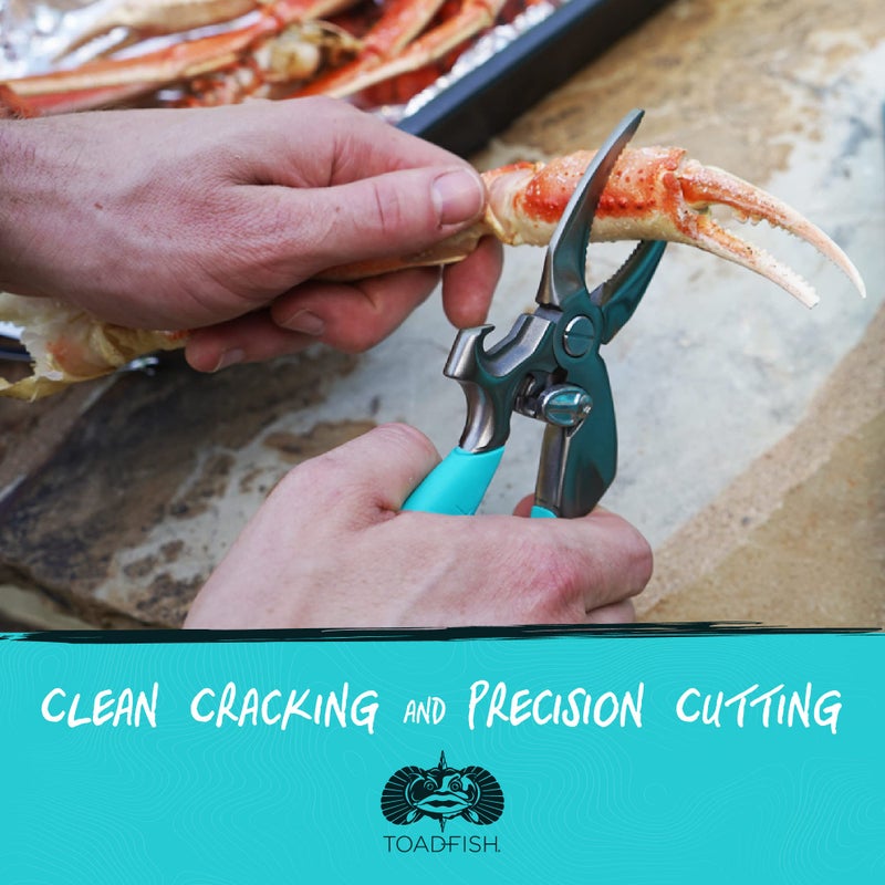 Toadfish Crab Leg Cracker Tool - Seafood Shell Cracking Tool - Stainless Steel Serrated Cutter - Ergonomic Non-Slip Grip - Built-In Bottle Opener Outfitters - Image 4